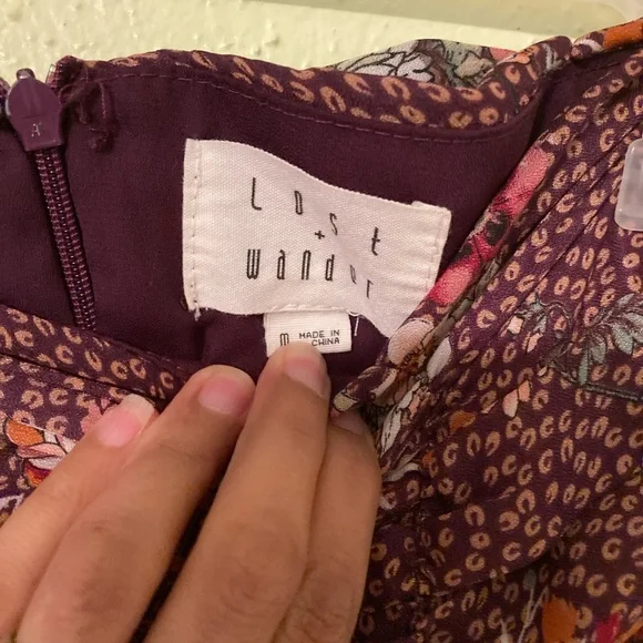 Lost & wander Floral Print Purple Skirt - Picture 3 of 3